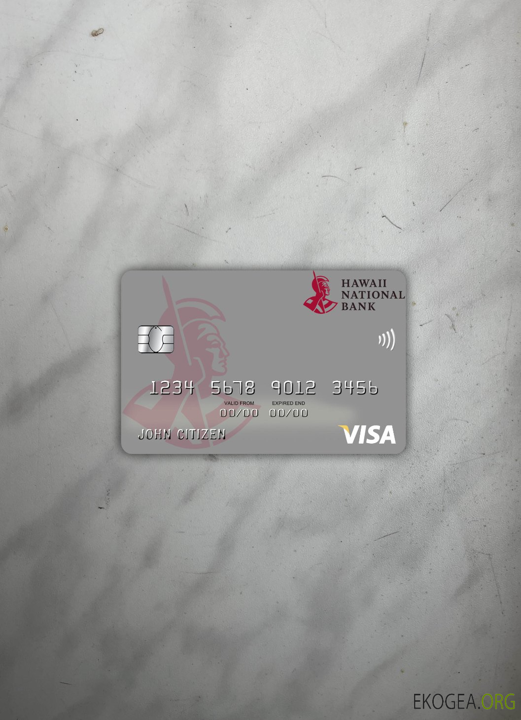 Hawaii, Hawaii National Bank visa carte de débit photolook ,